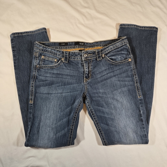 A New Approach ANA Jeans Straight Leg Low Rise Embellished Womens 12 Western - Picture 1 of 10
